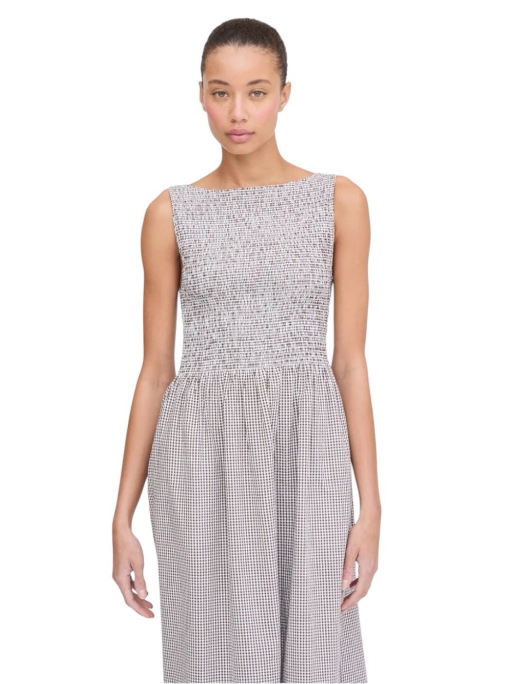 NEW Hill House Cosima Nap dress. Chocolate Gingham. S. NWT. - Picture 2 of 9